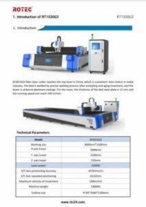 دانلود کاتالوگ دستگاه برش فلزات فایبر RT1530G3