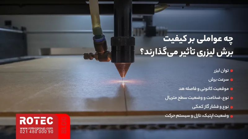 برش لیزری چگونه انجام میشود؟ 4 هد برش لیزری در حال برش ورق؛ توان، سرعت، فوکوس، جنس متریال و گاز کمکی بر کیفیت برش تأثیر میگذارند