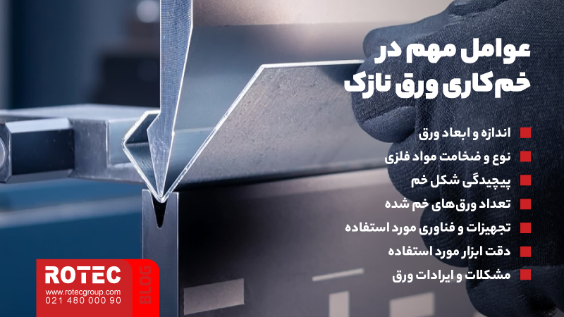 روش خمکاری ورق نازک؛ نکات مهم و کلیدی برای انجام خمکاری های باکیفیت 8 عوامل مهم در خمکاری ورق نازک