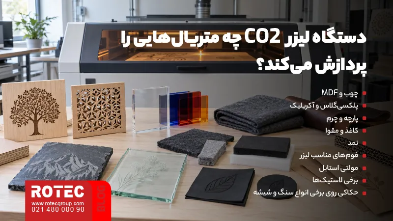 قابلیت پردازش چوب، پلکسی، پارچه و چرم با لیزر CO2