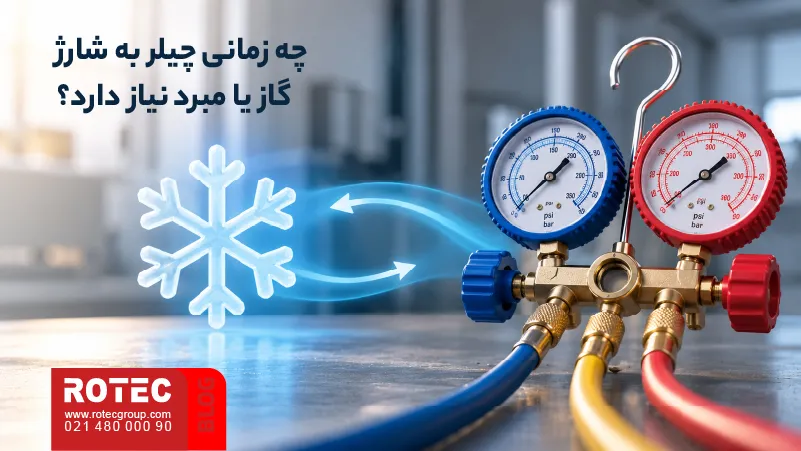 بررسی نیاز چیلر دستگاه لیزر به شارژ گاز یا مبرد در مدار خنک‌کاری